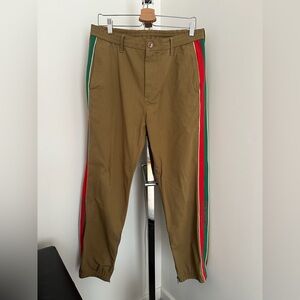 Gucci Logo-Stripe Beige Trousers Pants Men’s Size 48 IT (M)